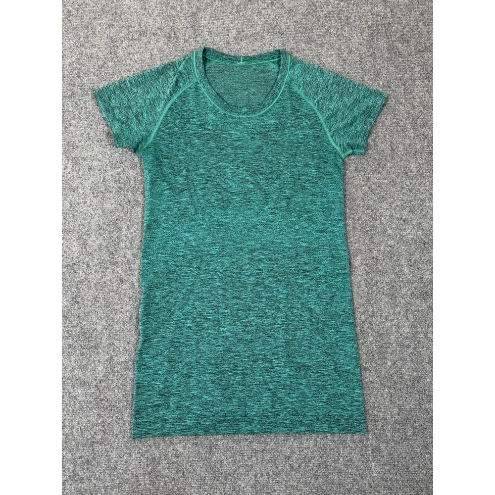 Lululemon Swiftly Tech Short Sleeve Shirt Womens Size 6 Green Yoga Gym Top